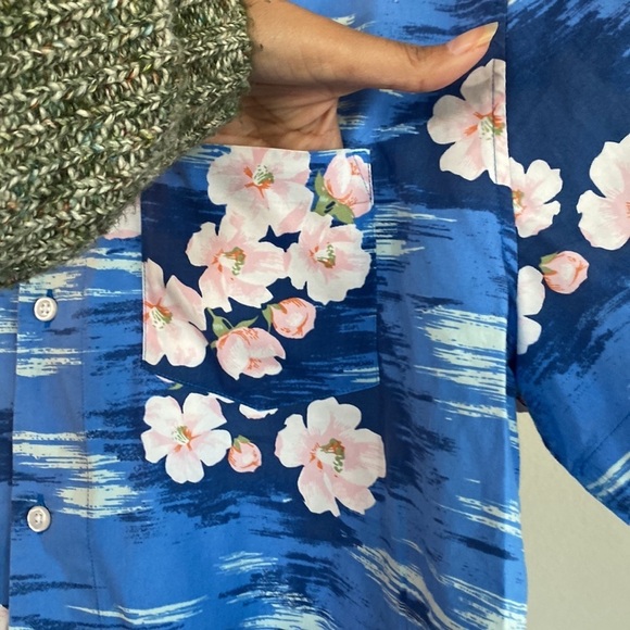 J.Crew Hawaiian short sleeve button down vacation summer party - Picture 6 of 7